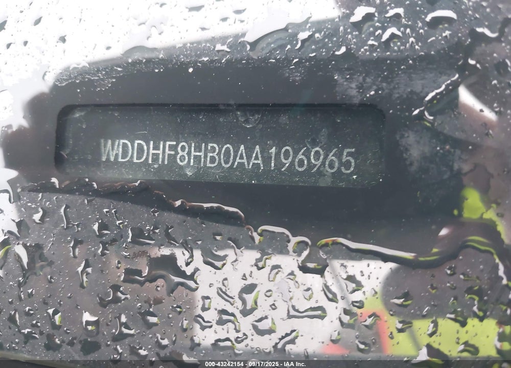 2010 MERCEDES-BENZ E-CLASS VIN: WDDHF8HB0AA196965