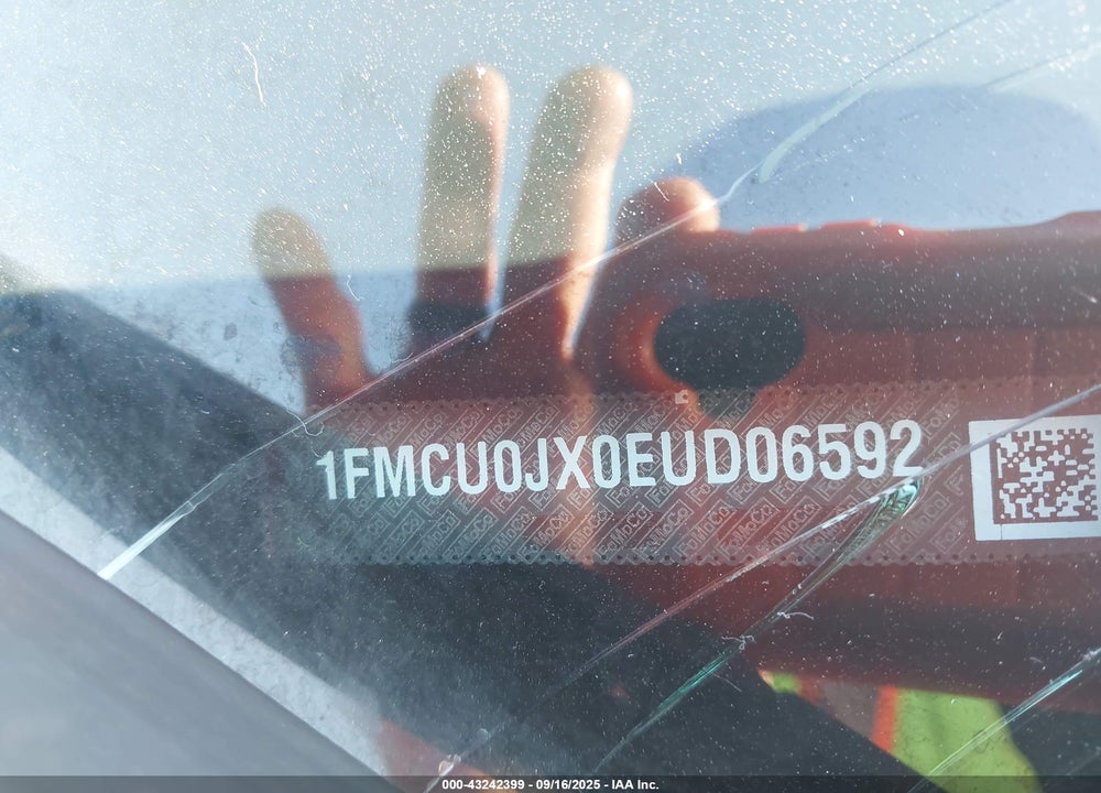 2014 FORD ESCAPE VIN: 1FMCU0JX0EUD06592