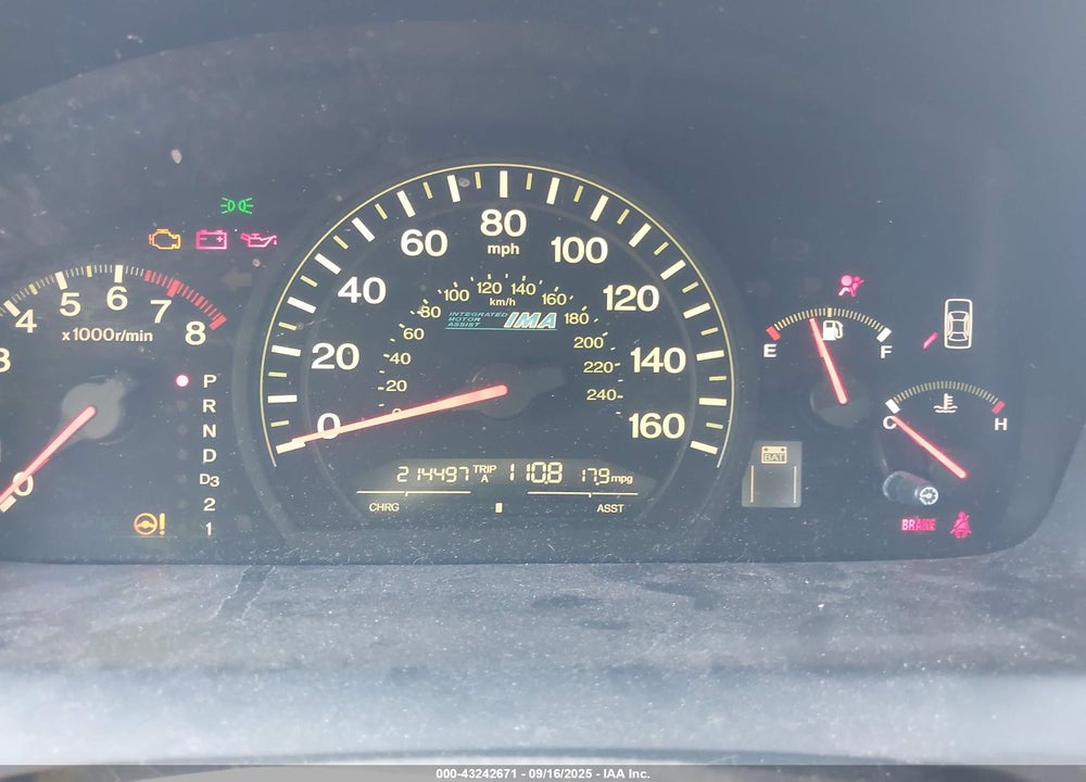 2005 HONDA ACCORD HYBRID IMA VIN: JHMCN36555C014953