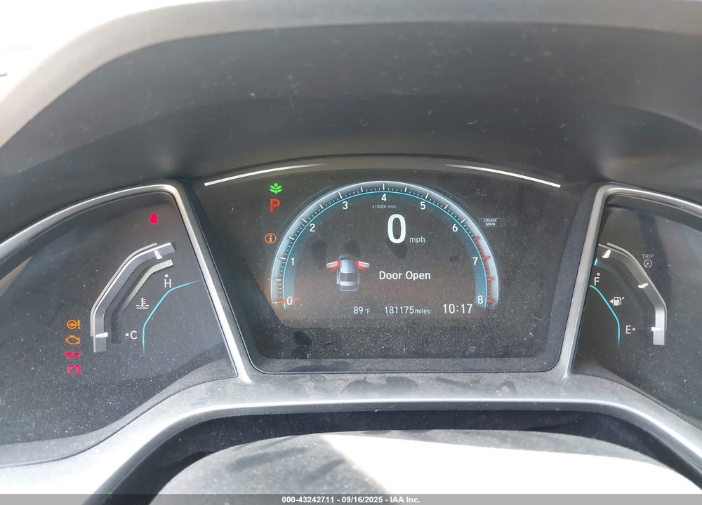 2016 HONDA CIVIC VIN: 19XFC1F7XGE040132
