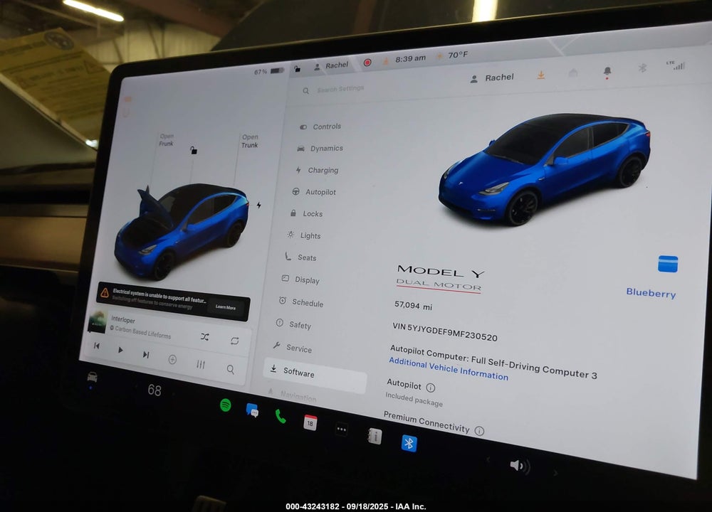 2021 TESLA MODEL Y PERFORMANCE DUAL MOTOR ALL-WHEEL DRIVE VIN: 5YJYGDEF9MF230520