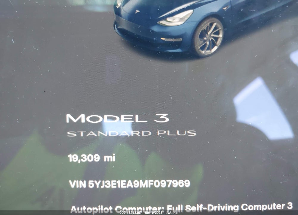 2021 TESLA MODEL 3 VIN: 5YJ3E1EA9MF097969
