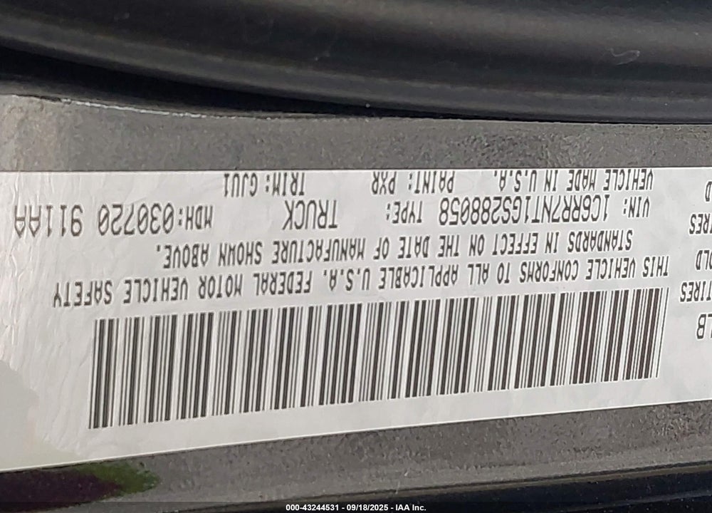 2016 RAM 1500 VIN: 1C6RR7NT1GS288058