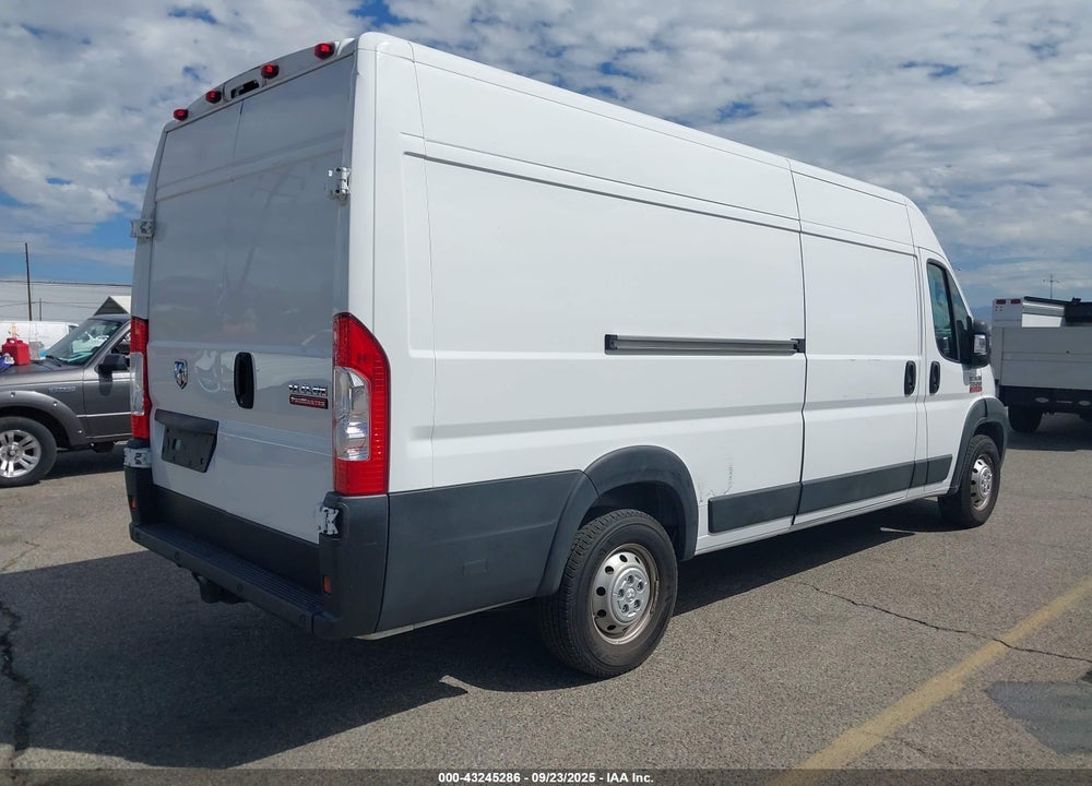 2019 HIGH RAM PROMASTER 3500 CARGO VAN  ROOF 159 WB EXT VIN: 3C6URVJG7KE560308
