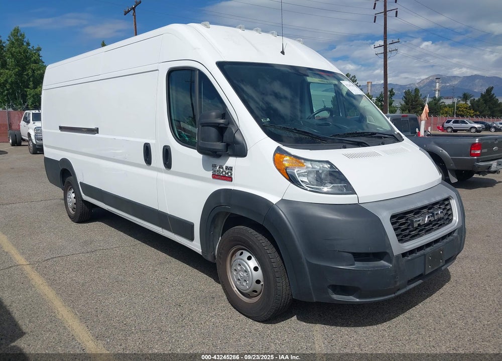 2019 HIGH RAM PROMASTER 3500 CARGO VAN  ROOF 159 WB EXT VIN: 3C6URVJG7KE560308
