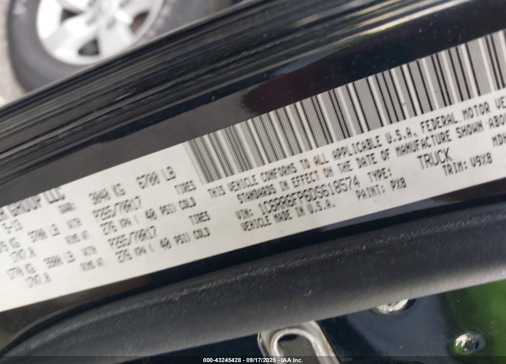 2013 RAM 1500 VIN: 1C6RR6FP6DS618574