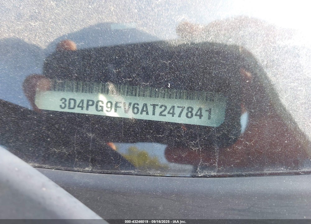 2010 DODGE JOURNEY VIN: 3D4PG9FV6AT247841