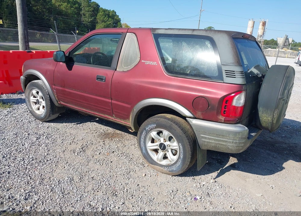 2002 ISUZU RODEO SPORT S 3.2L V6 HARD TOP/S 3.2L V6 SOFT TOP VIN: 4S2CK57W524338105