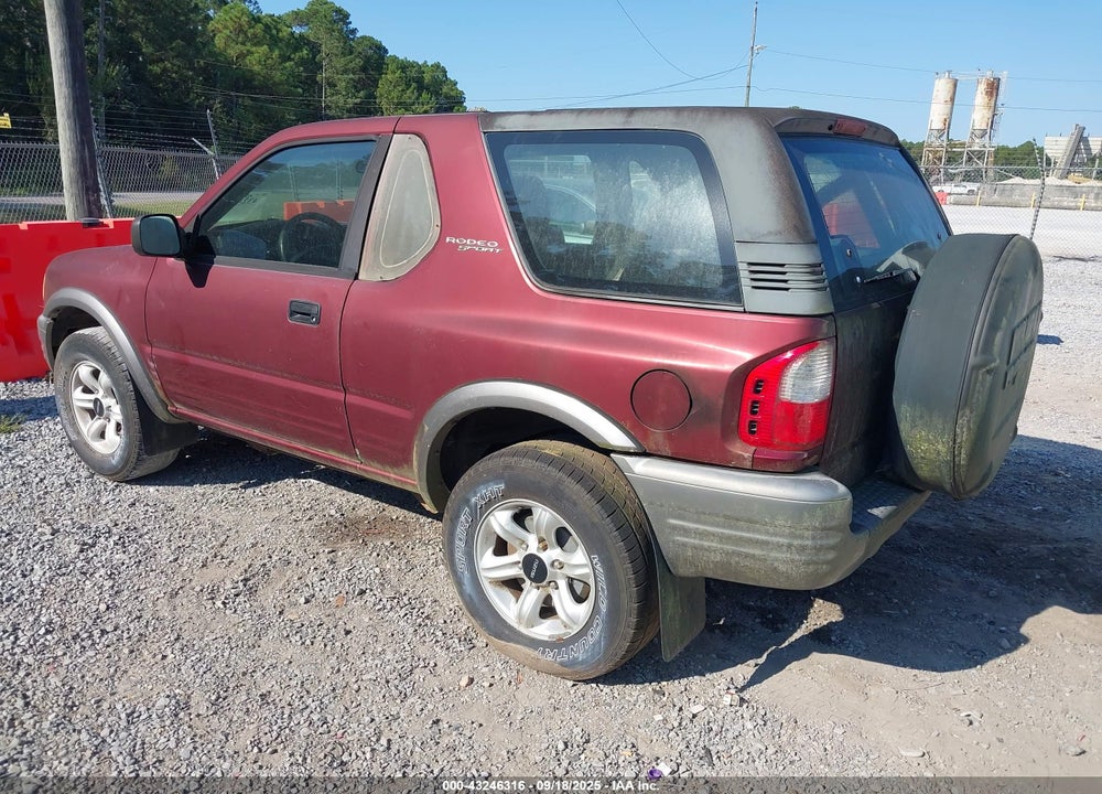 2002 ISUZU RODEO SPORT S 3.2L V6 HARD TOP/S 3.2L V6 SOFT TOP VIN: 4S2CK57W524338105