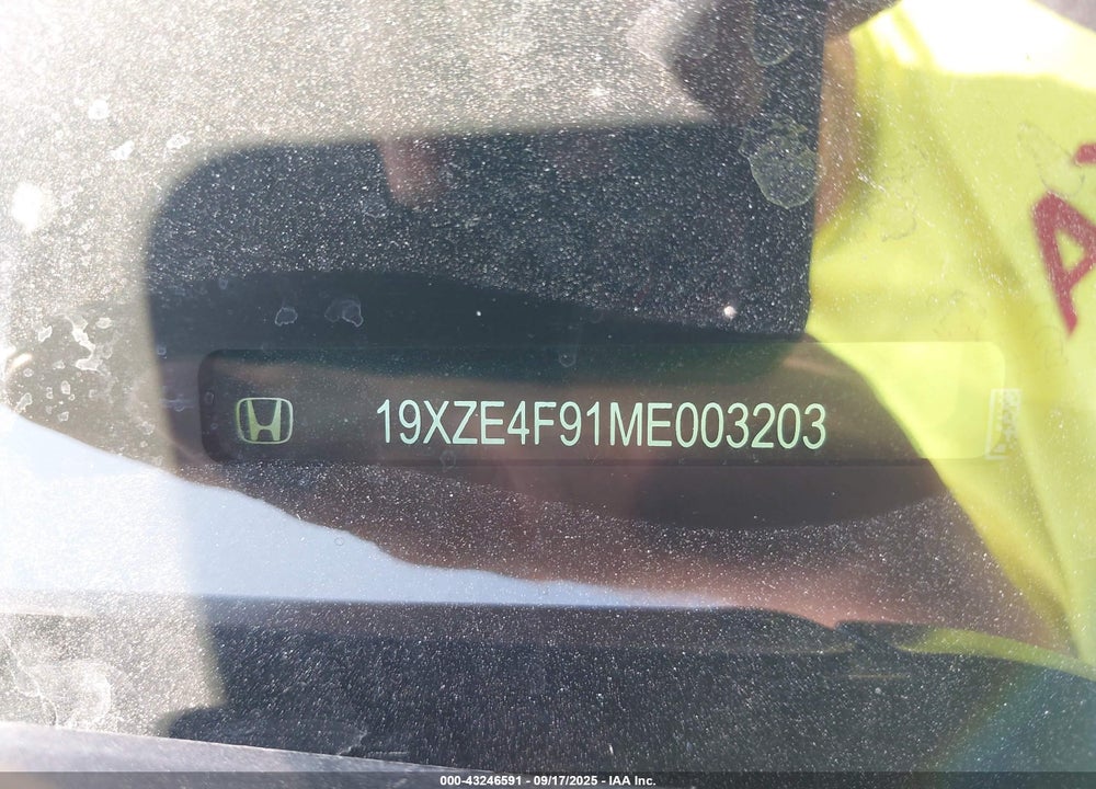 2021 HONDA INSIGHT VIN: 19XZE4F91ME003203