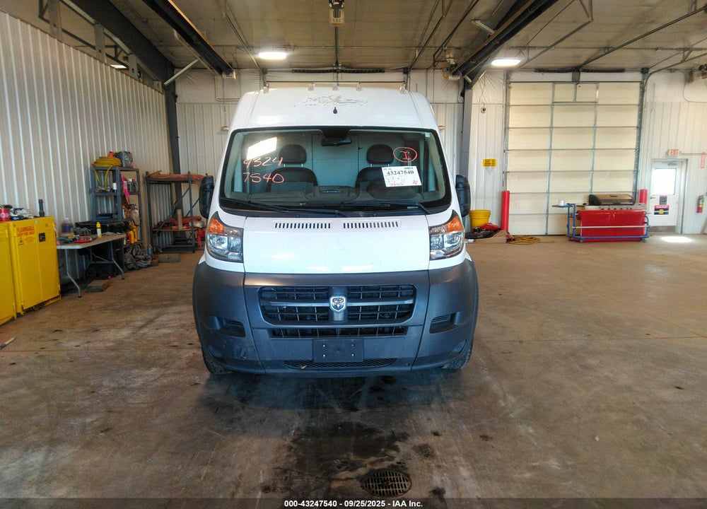 2017 RAM PROMASTER 2500 HIGH ROOF 159 WB VIN: 3C6TRVDG3HE522042