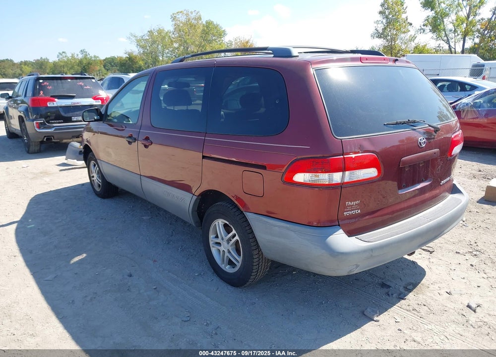 2001 TOYOTA SIENNA LE VIN: 4T3ZF13C31U327930