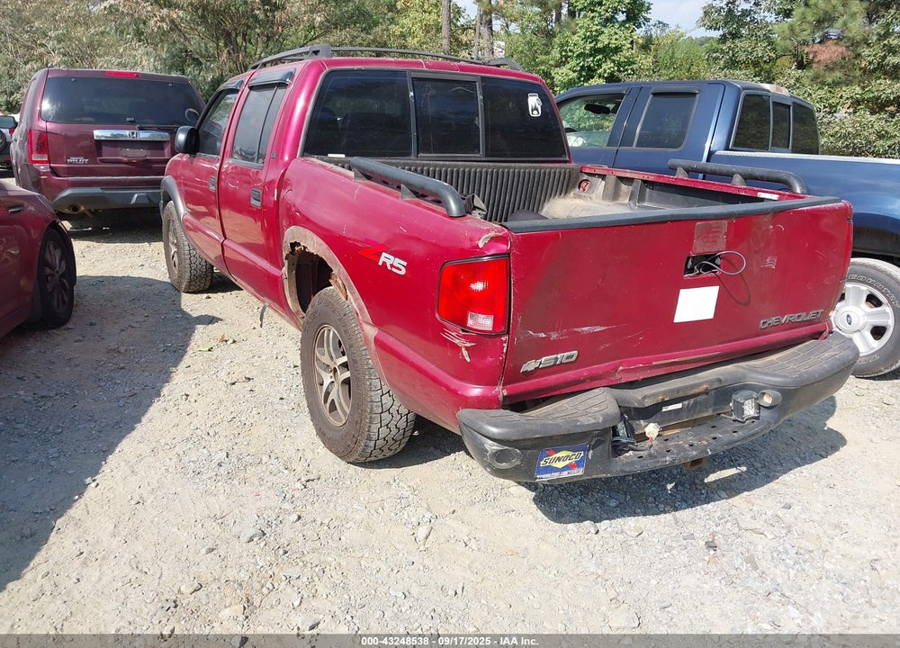 2003 CHEVROLET S-10 LS VIN: 1GCDT13X53K138276