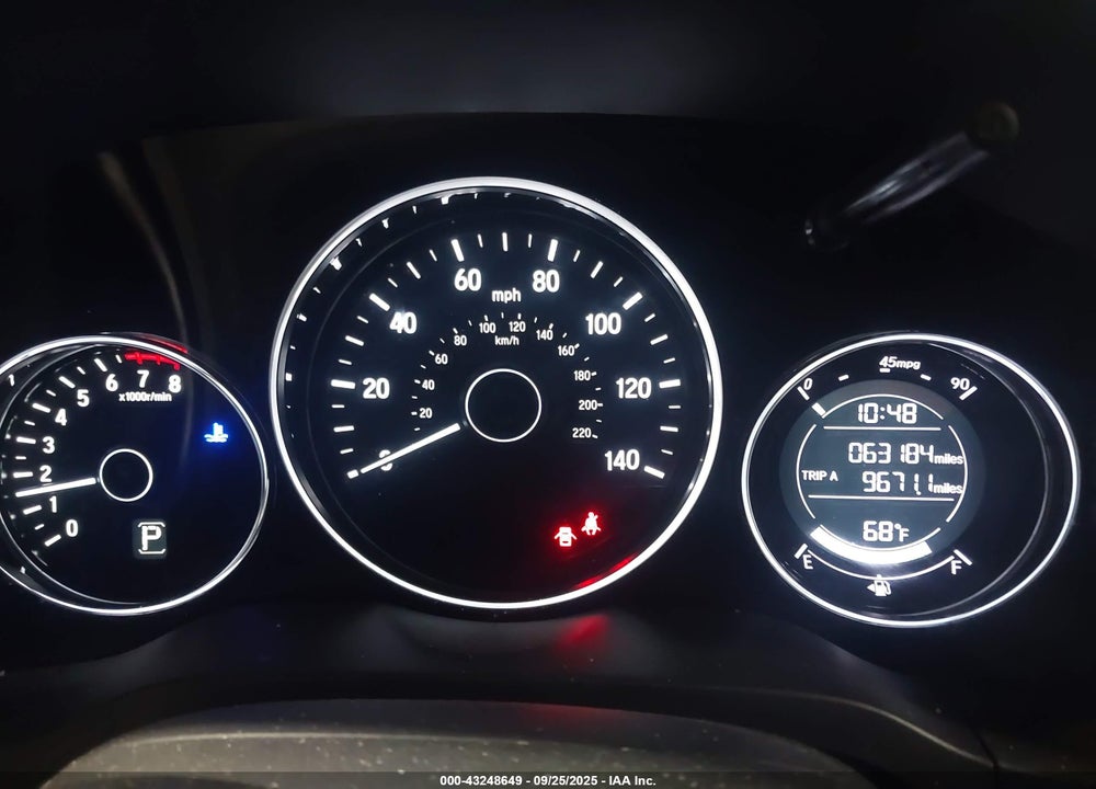 2019 HONDA HR-V VIN: 3CZRU6H36KG720134