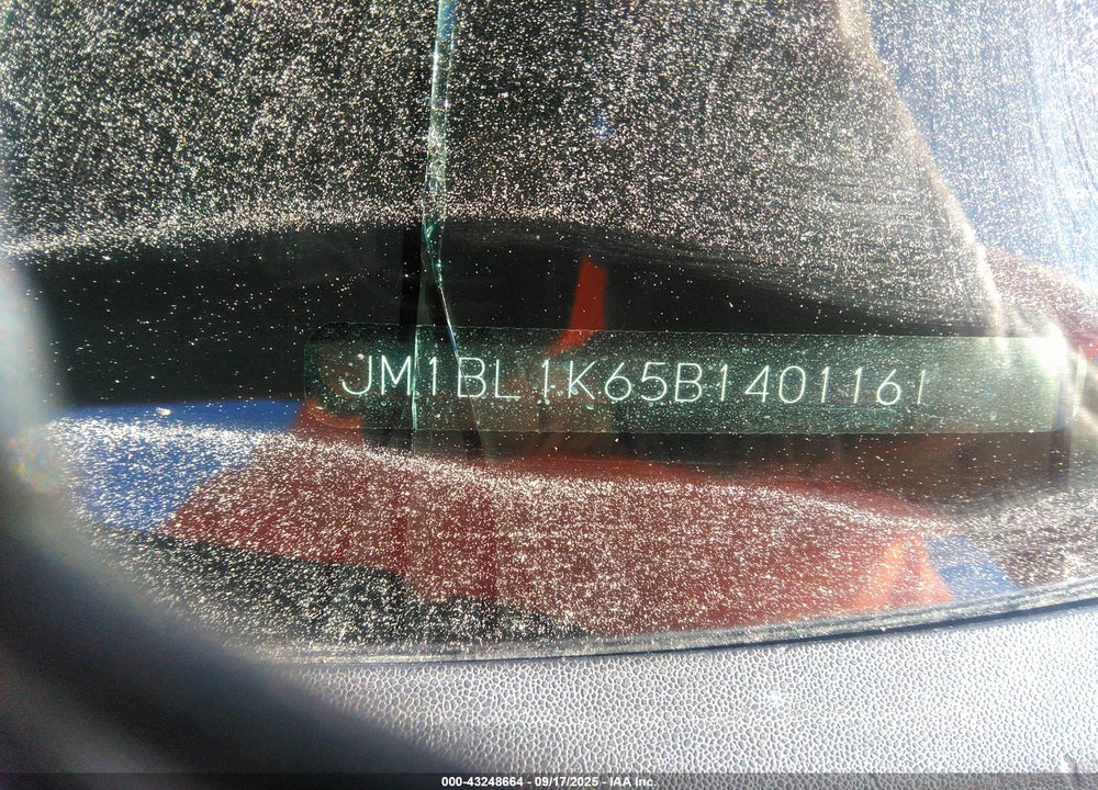 2011 MAZDA 3 VIN: JM1BL1K65B1401161