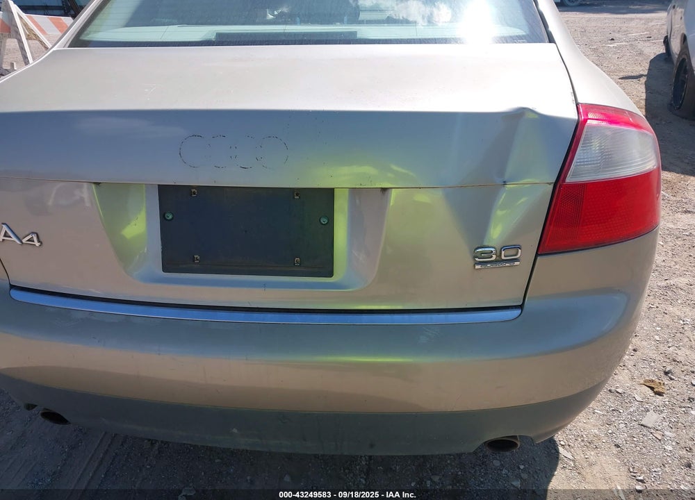 2003 AUDI A4 3.0 VIN: WAULT68E23A203829