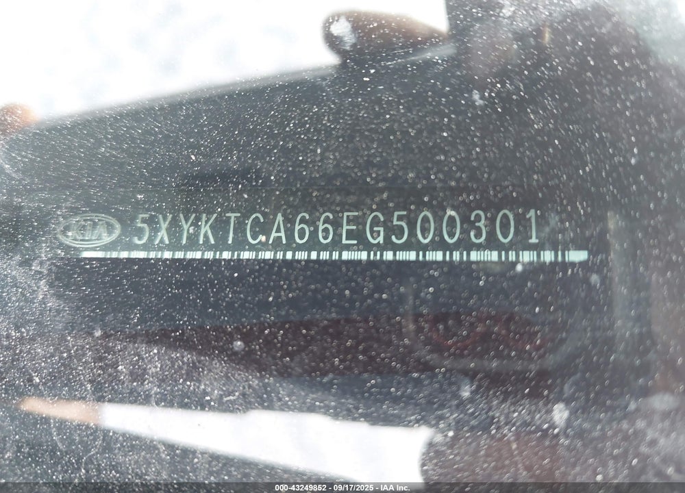 2014 KIA SORENTO VIN: 5XYKTCA66EG500301