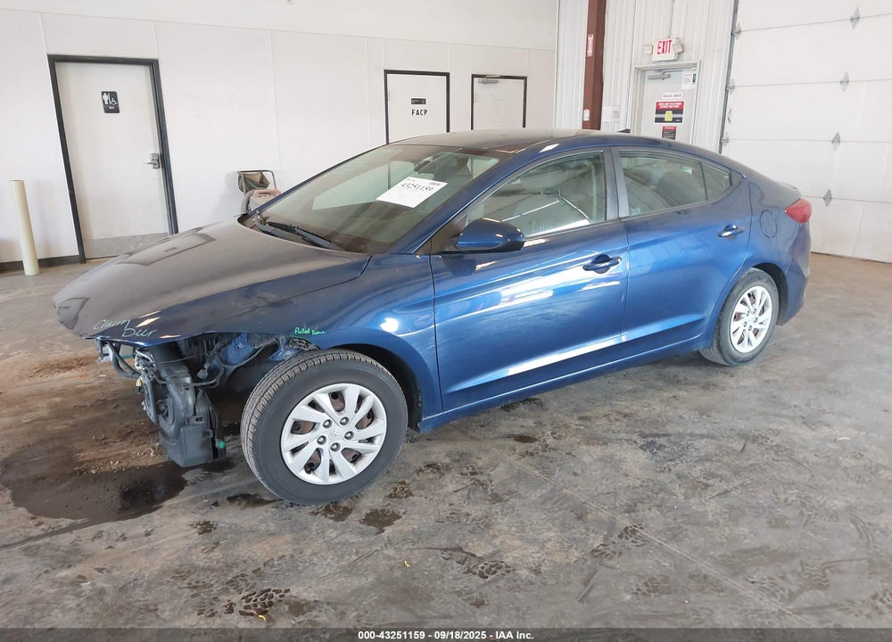 2017 HYUNDAI ELANTRA SE VIN: 5NPD74LF6HH183424