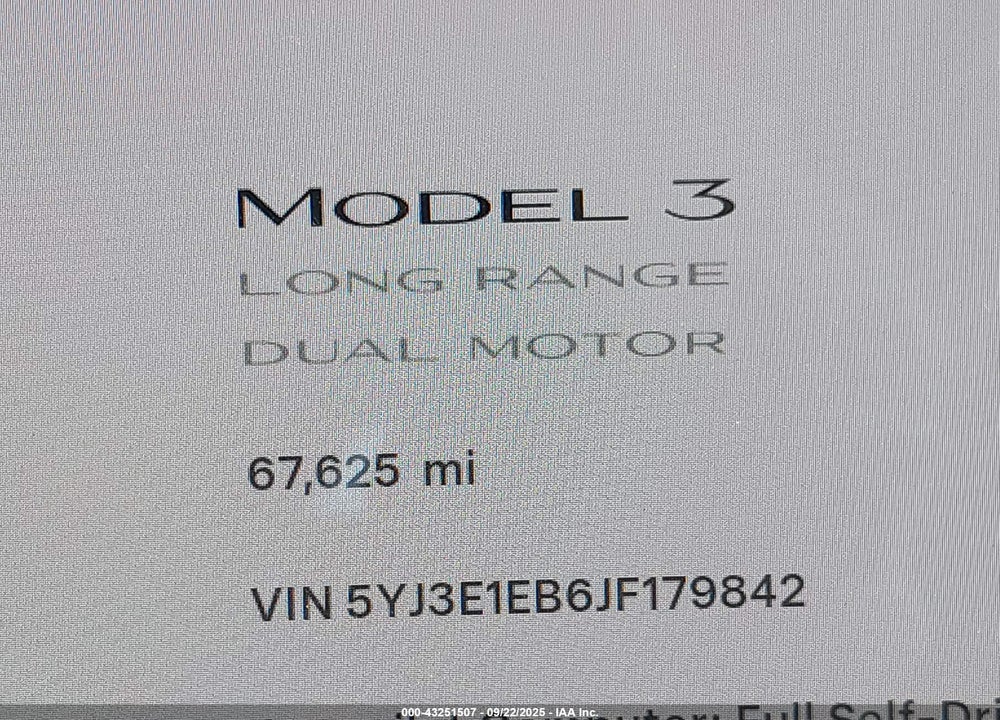 2018 TESLA MODEL 3 VIN: 5YJ3E1EB6JF179842