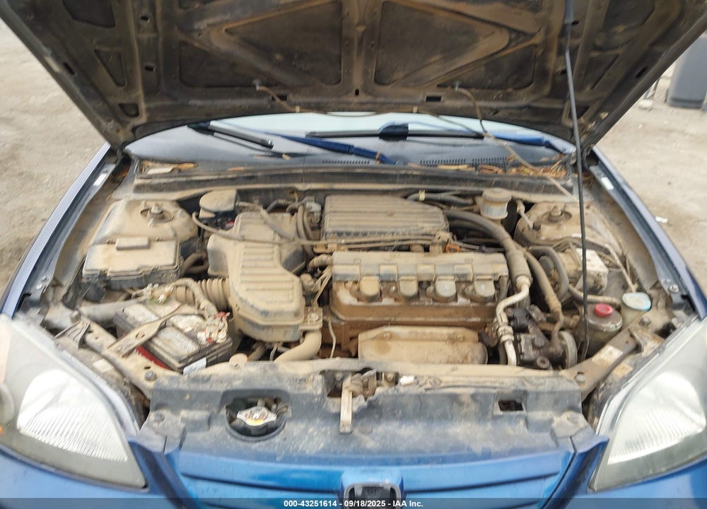 2001 HONDA CIVIC EX VIN: 1HGES26791L005652