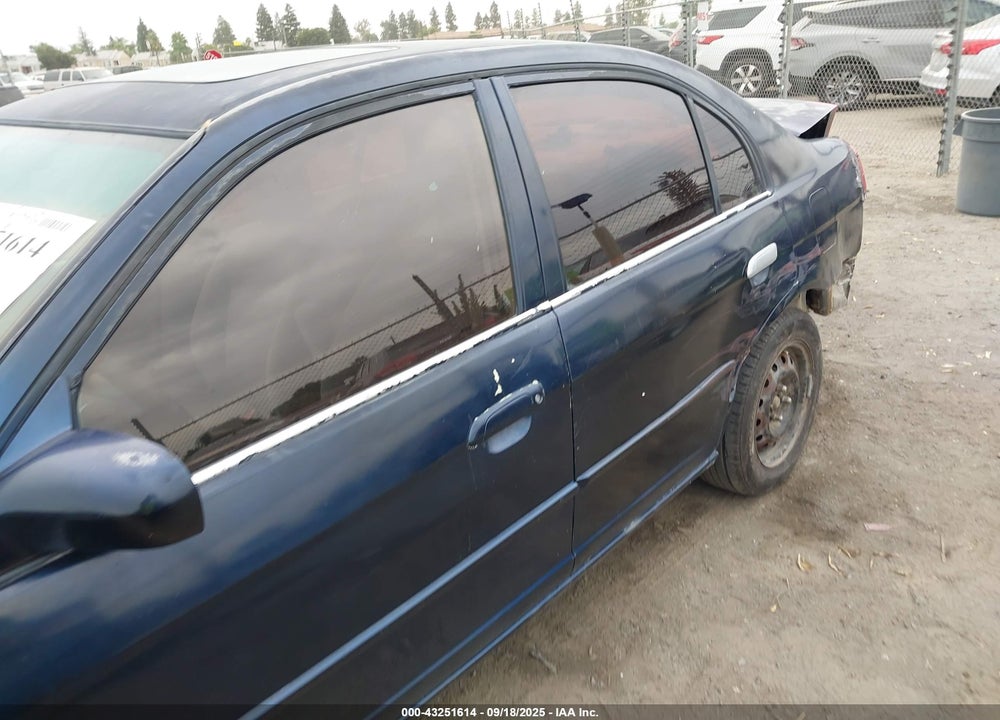 2001 HONDA CIVIC EX VIN: 1HGES26791L005652