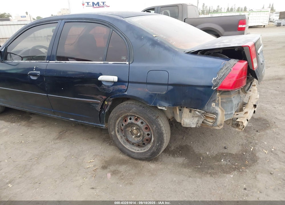 2001 HONDA CIVIC EX VIN: 1HGES26791L005652