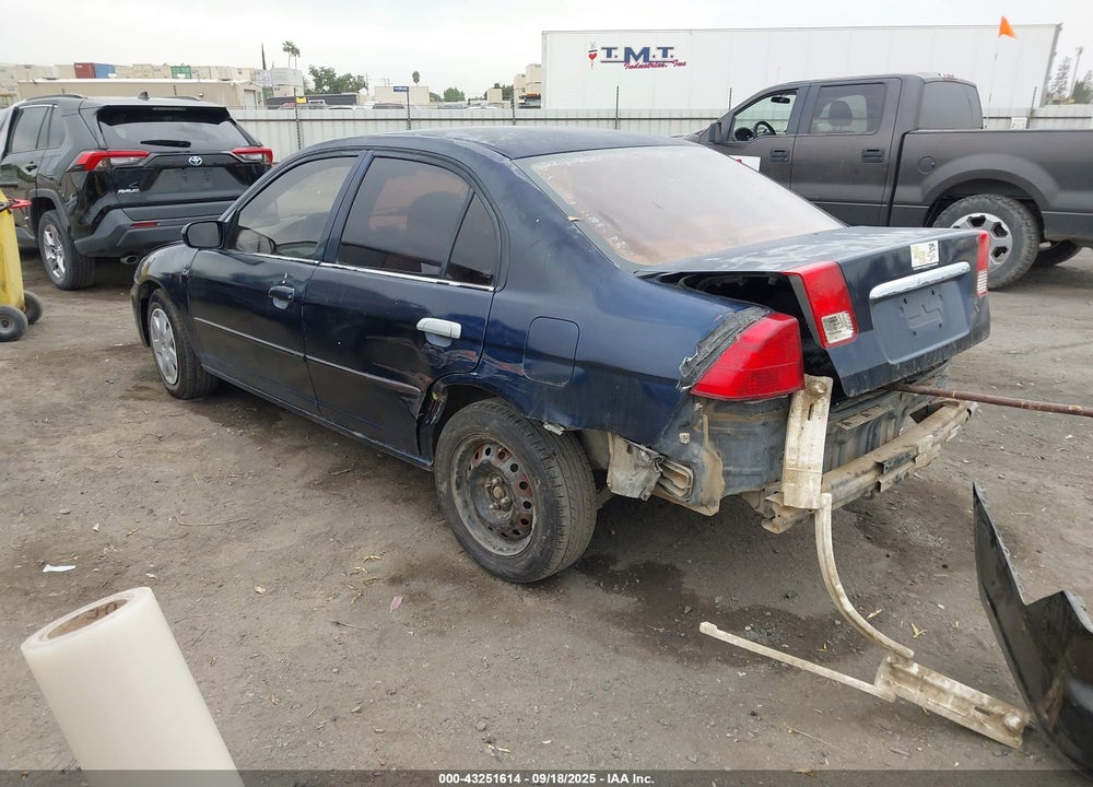 2001 HONDA CIVIC EX VIN: 1HGES26791L005652