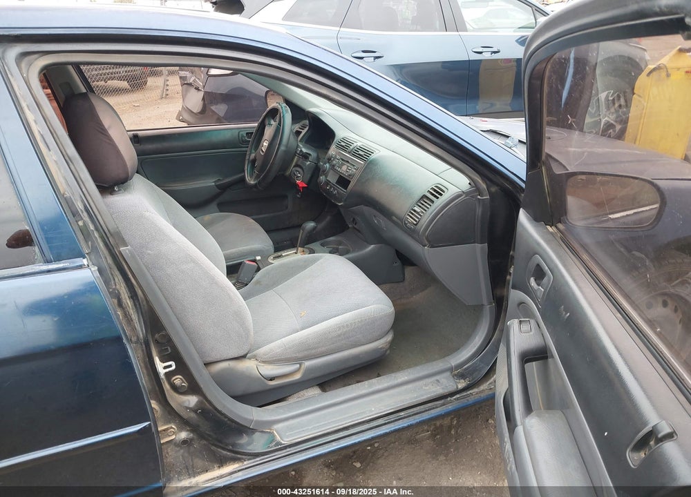2001 HONDA CIVIC EX VIN: 1HGES26791L005652