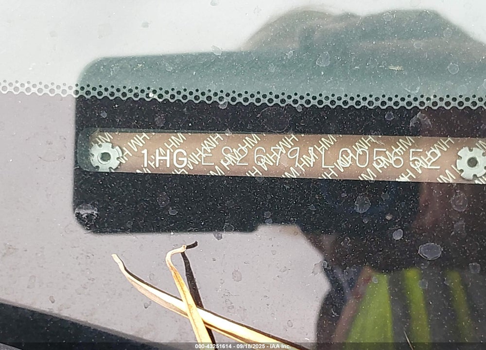 2001 HONDA CIVIC EX VIN: 1HGES26791L005652