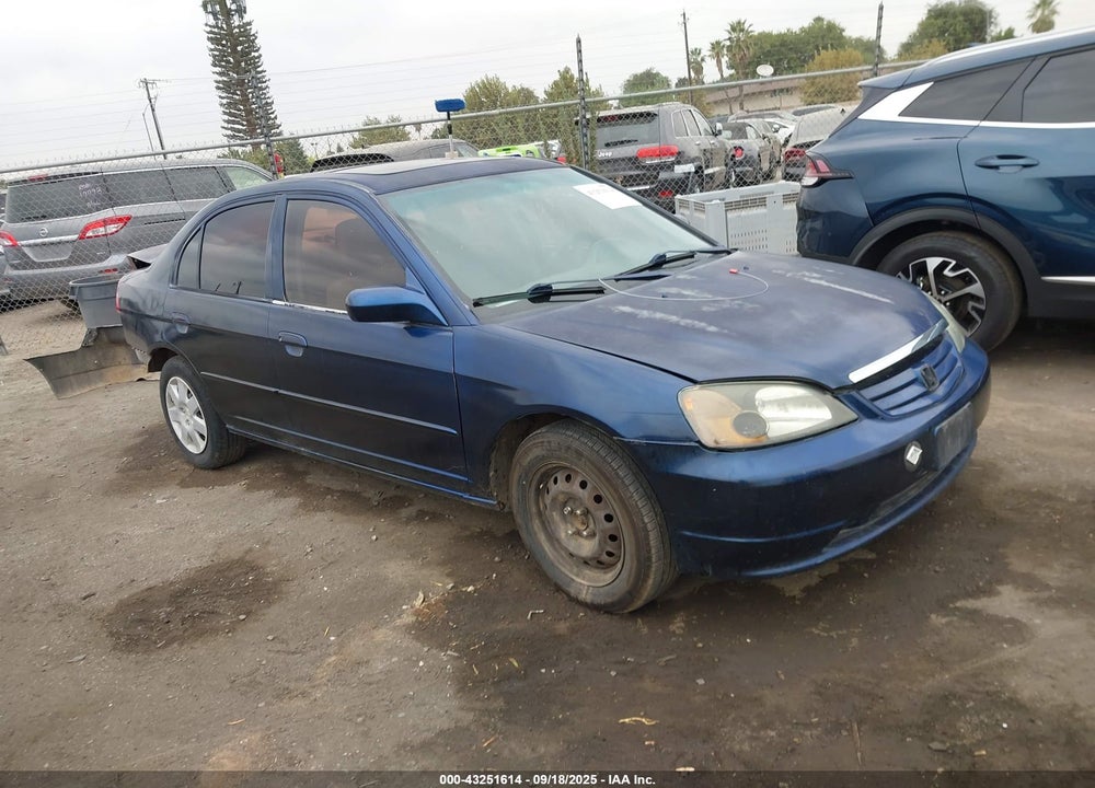 2001 HONDA CIVIC EX VIN: 1HGES26791L005652