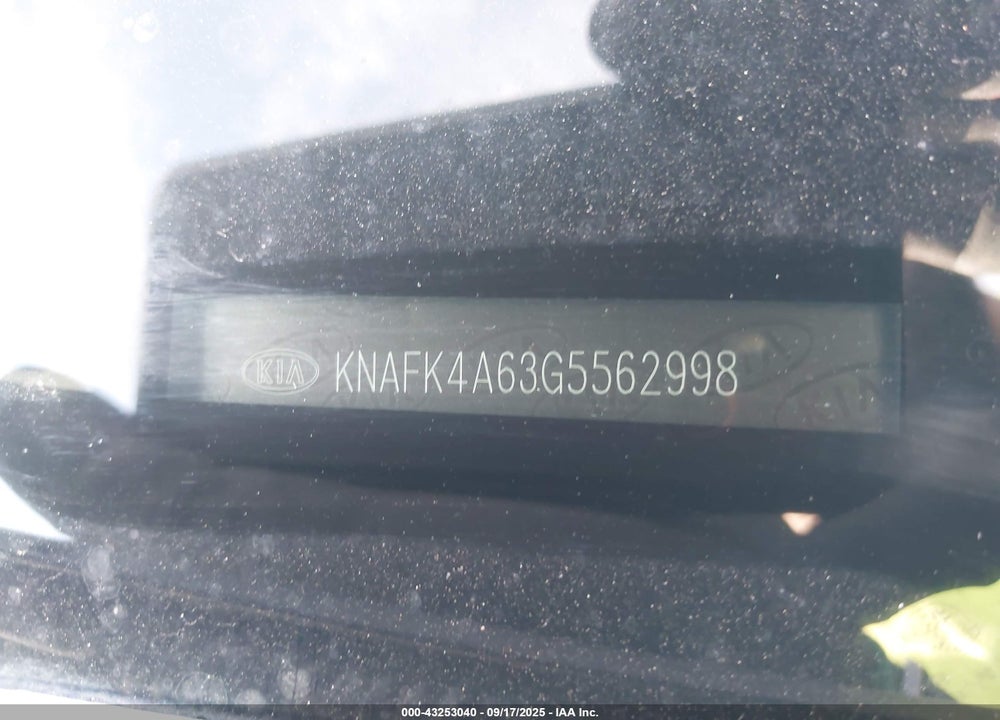 2016 KIA FORTE VIN: KNAFK4A63G5562998
