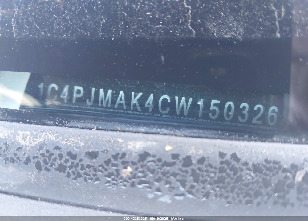 2012 JEEP LIBERTY VIN: 1C4PJMAK4CW150326
