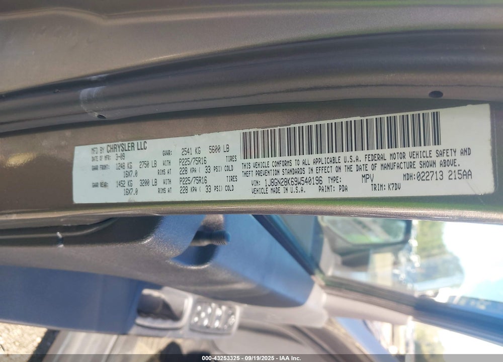 2012 JEEP LIBERTY VIN: 1C4PJMAK4CW150326