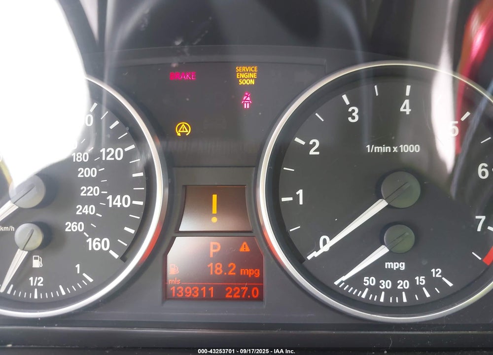 2007 BMW 3 SERIES VIN: WBAVC53547FZ80497
