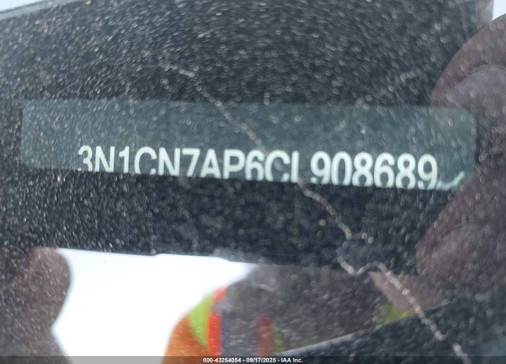 2012 NISSAN VERSA 1.6 S+ VIN: 3N1CN7AP6CL908689