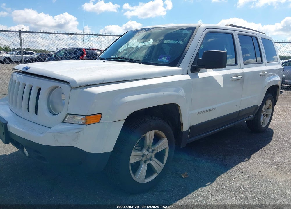 2012 JEEP PATRIOT LATITUDE VIN: 1C4NJRFB1CD589296