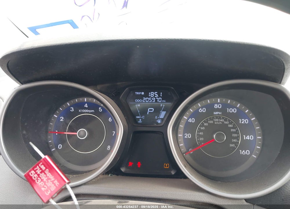 2013 HYUNDAI ELANTRA GLS VIN: KMHDH4AE9DU786497