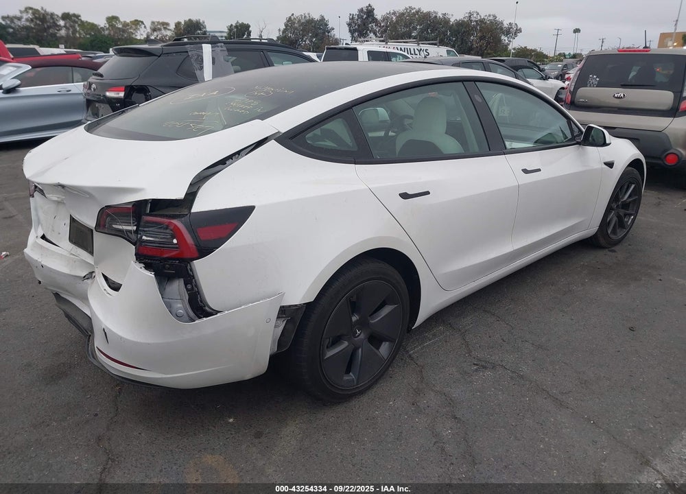 2022 TESLA MODEL 3 REAR-WHEEL DRIVE VIN: 5YJ3E1EA8NF204527