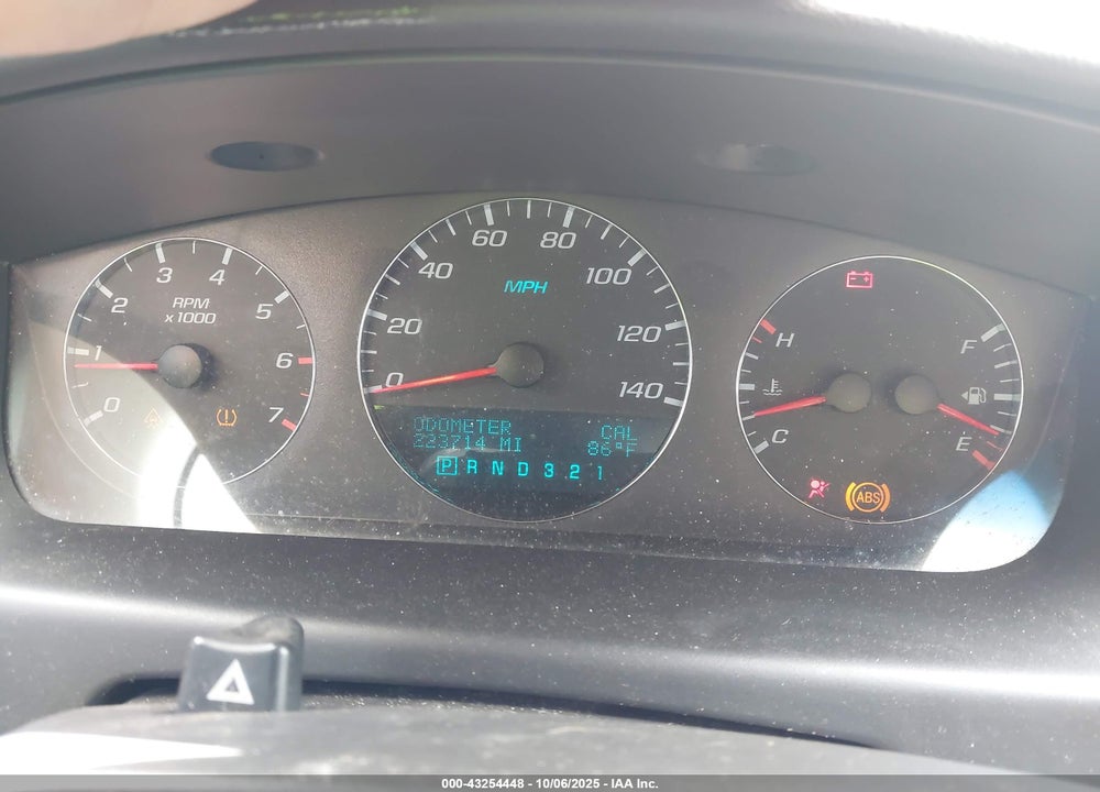 2007 CHEVROLET IMPALA VIN: 2G1WU58R979341548