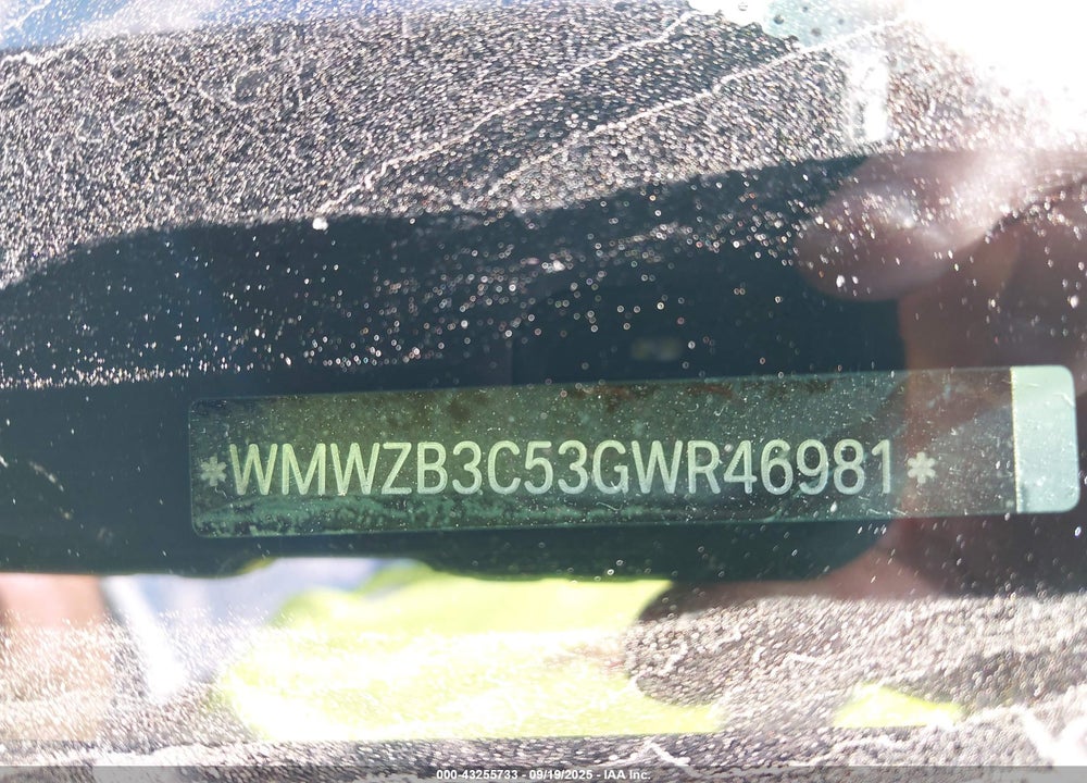 2016 MINI COUNTRYMAN VIN: WMWZB3C53GWR46981