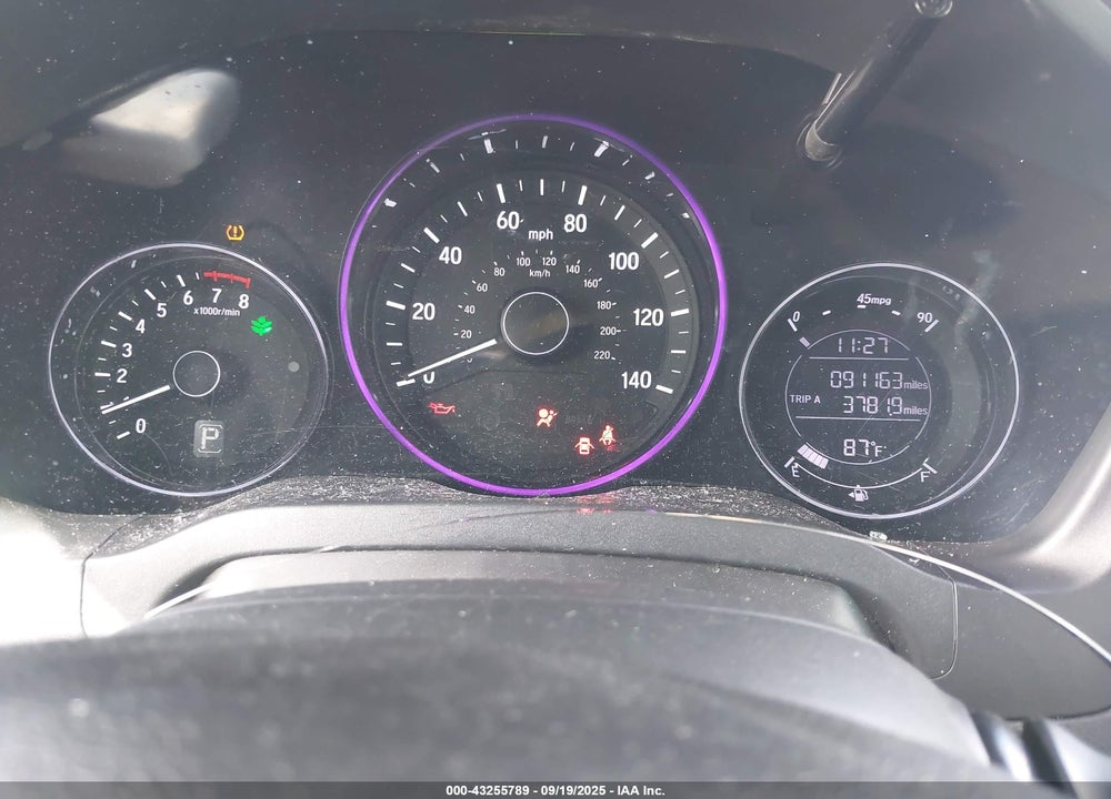 2019 HONDA HR-V VIN: 3CZRU5H34KG704945