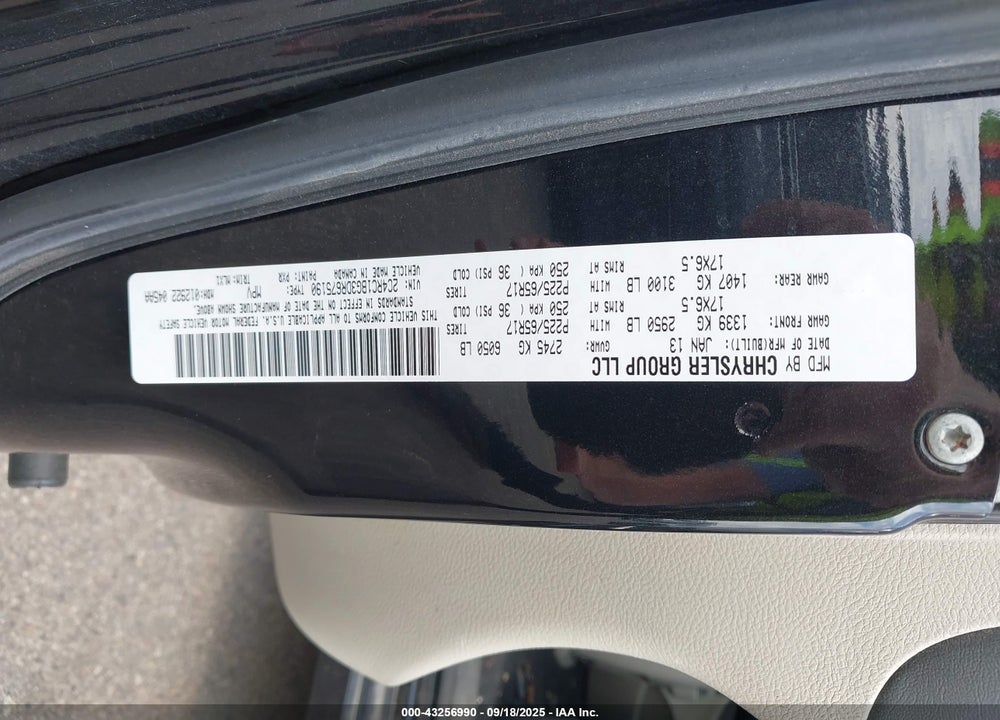 2013 CHRYSLER TOWN & COUNTRY TOURING VIN: 2C4RC1BG3DR675190