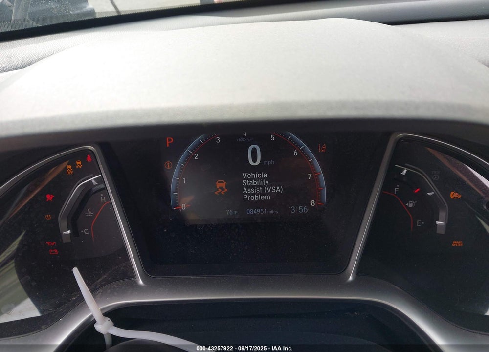 2019 HONDA CIVIC VIN: 2HGFC2F88KH579295