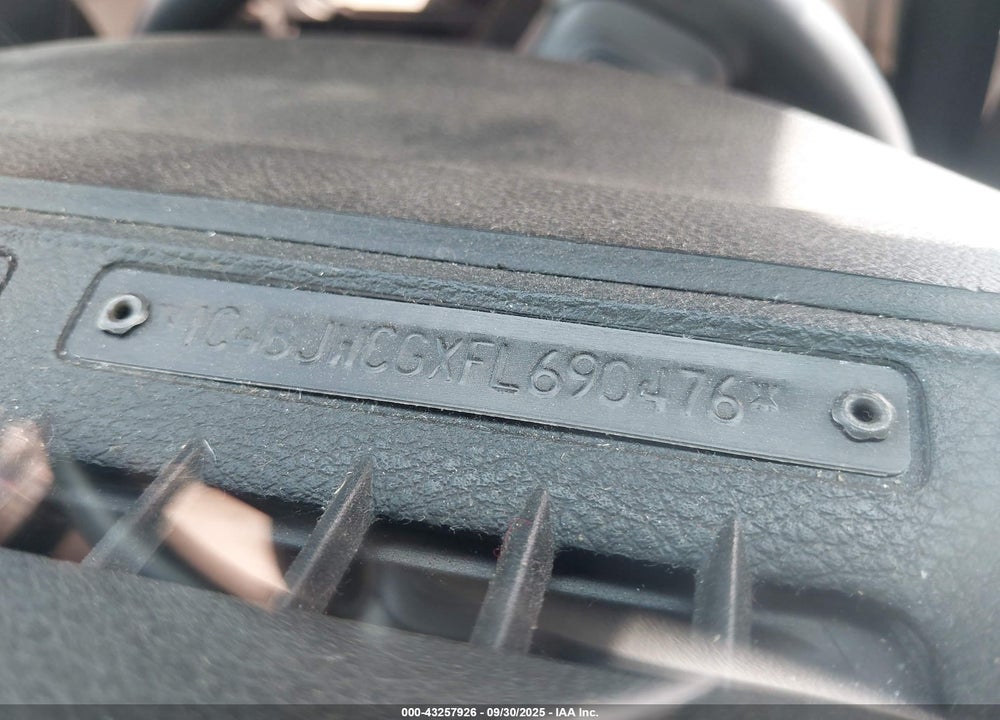 2015 JEEP WRANGLER RUBICON VIN: 1C4BJWCGXFL690476