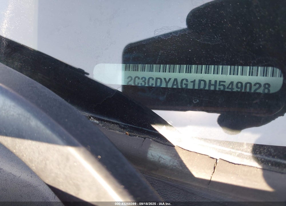 2013 DODGE CHALLENGER VIN: 2C3CDYAG1DH549028