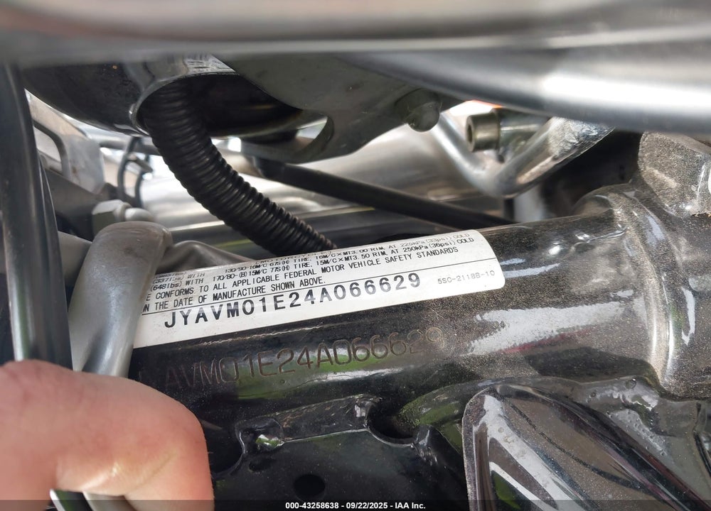 2004 YAMAHA XVS65 A VIN: JYAVM01E24A066629