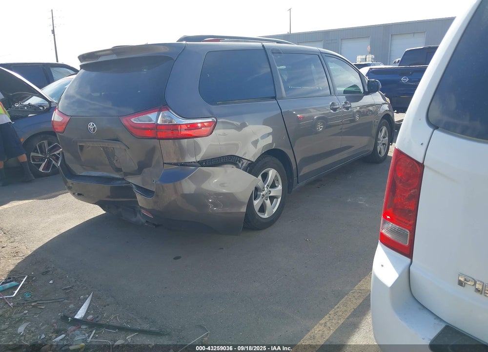 2015 TOYOTA SIENNA LE 8 PASSENGER VIN: 5TDKK3DC9FS575681