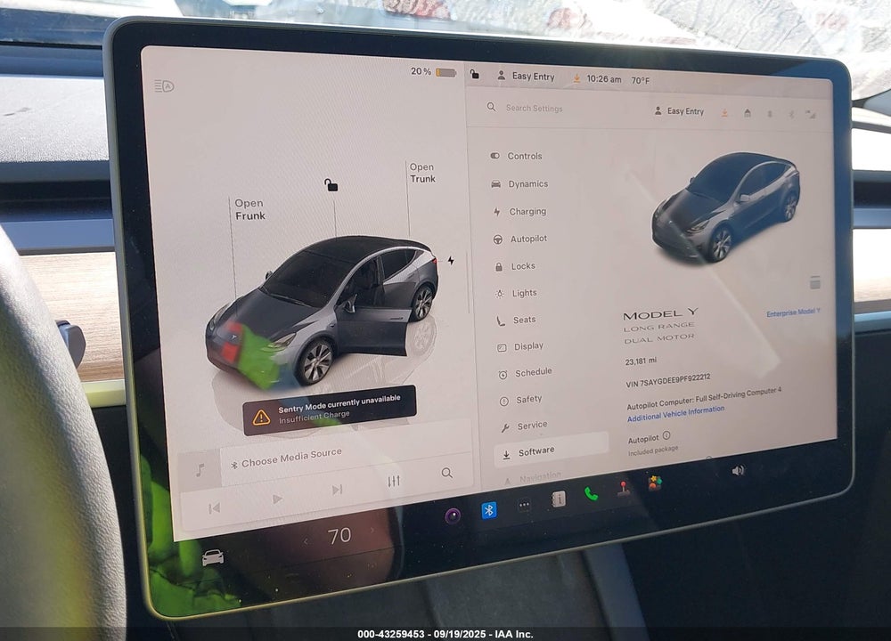 2023 TESLA MODEL Y VIN: 7SAYGDEE9PF922212