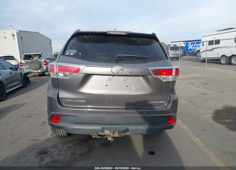 2016 TOYOTA HIGHLANDER LIMITED V6 VIN: 5TDDKRFHXGS321094