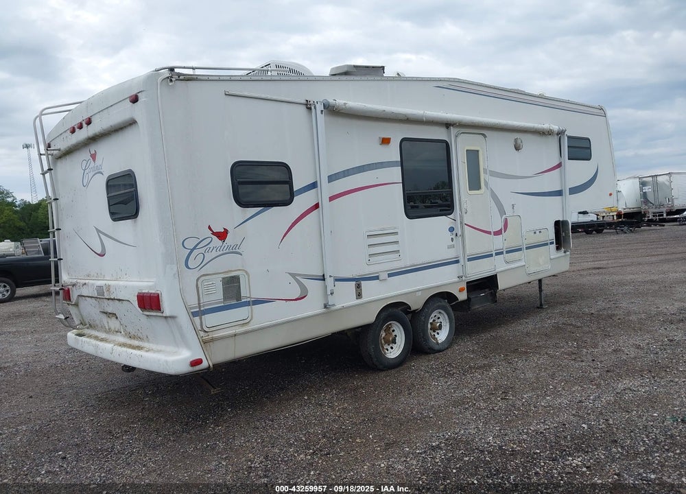 2001 CARDINAL TRAVEL TRAILER VIN: 4X4FCAD2X1G075729